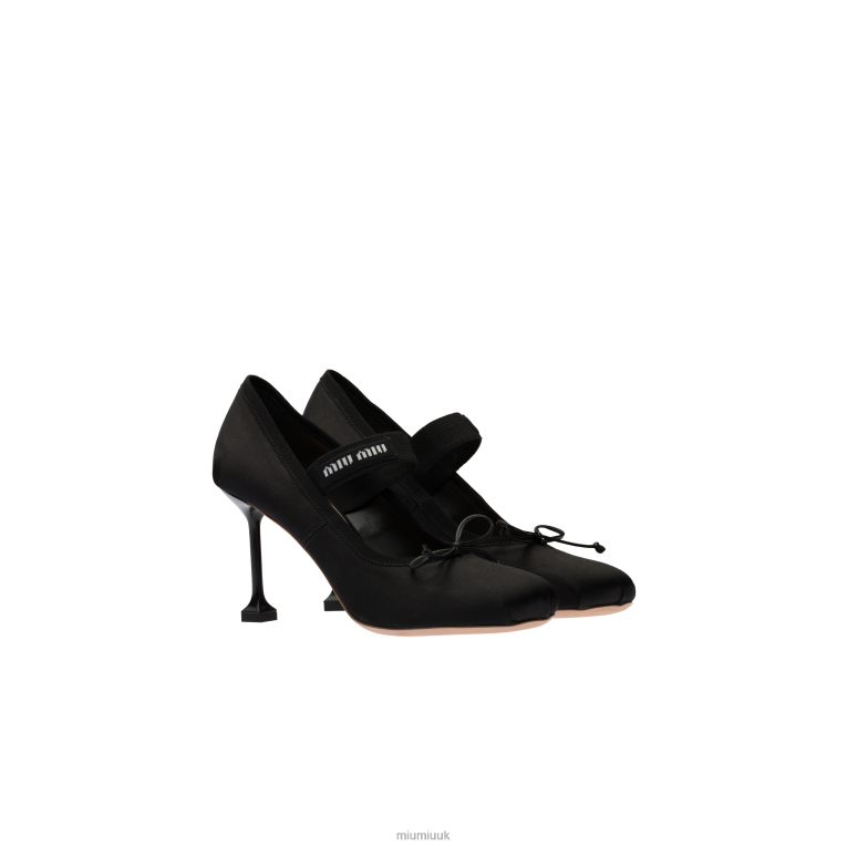 Shoes Satin Pumps Miu Miu XH28Z187 Black