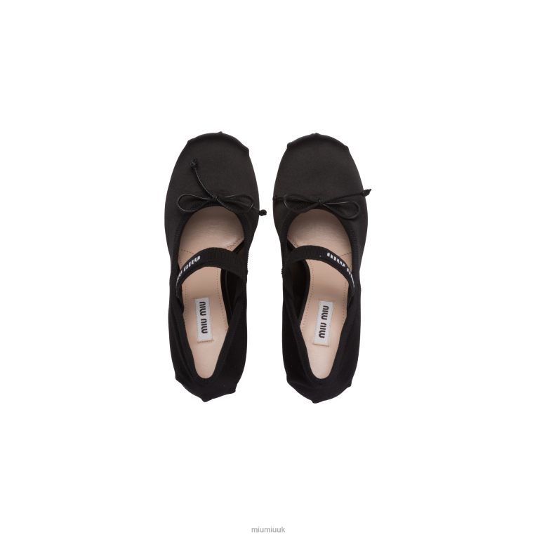 Shoes Satin Pumps Miu Miu XH28Z187 Black