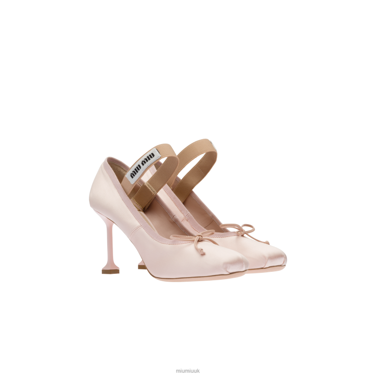 Shoes Satin Pumps Miu Miu XH28Z188 Orchid Pink