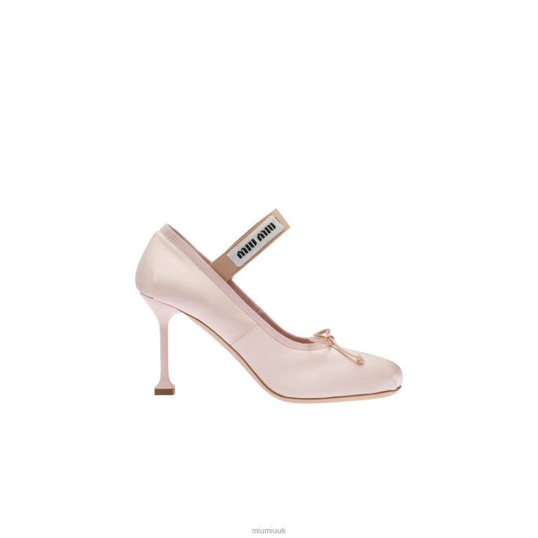 Shoes Satin Pumps Miu Miu XH28Z188 Orchid Pink