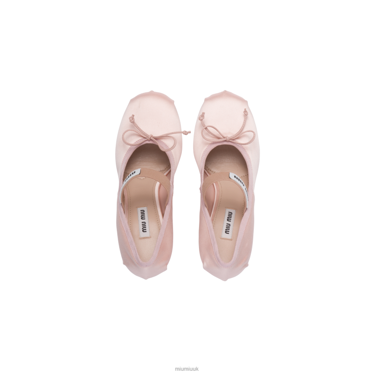 Shoes Satin Pumps Miu Miu XH28Z188 Orchid Pink