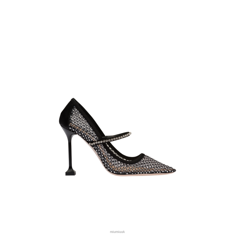 Shoes Vinyl And Mesh Pumps Miu Miu XH28Z201 Black