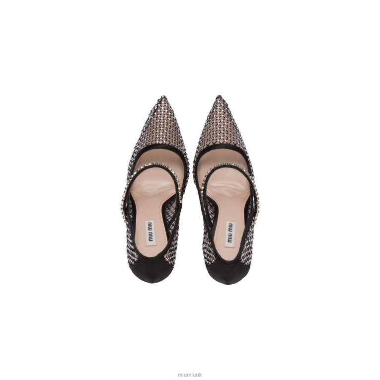 Shoes Vinyl And Mesh Pumps Miu Miu XH28Z201 Black