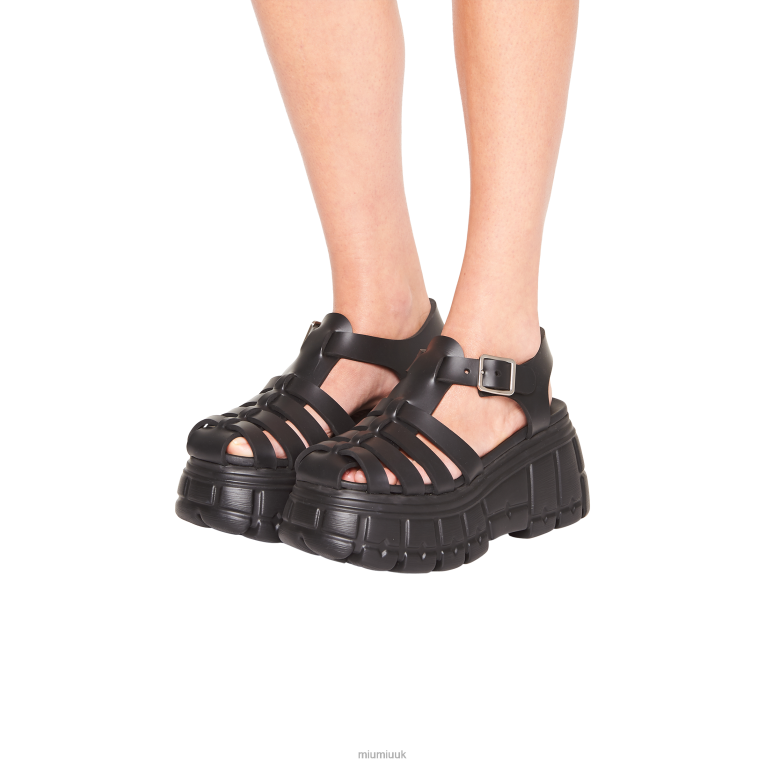 Shoes Eva Platform Sandals Miu Miu XH28Z251 Black