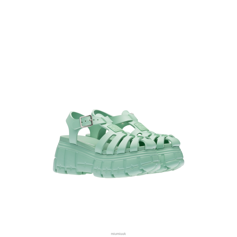 Shoes Eva Platform Sandals Miu Miu XH28Z253 Sage Green