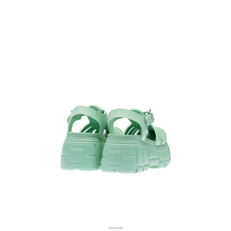 Shoes Eva Platform Sandals Miu Miu XH28Z253 Sage Green