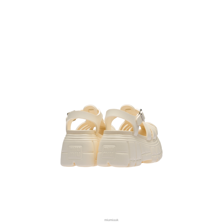 Shoes Eva Platform Sandals Miu Miu XH28Z254 Ivory
