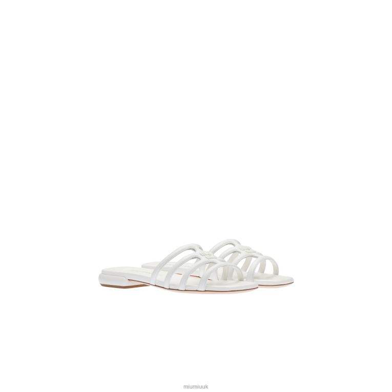 Shoes Leather Sandals Miu Miu XH28Z218 White