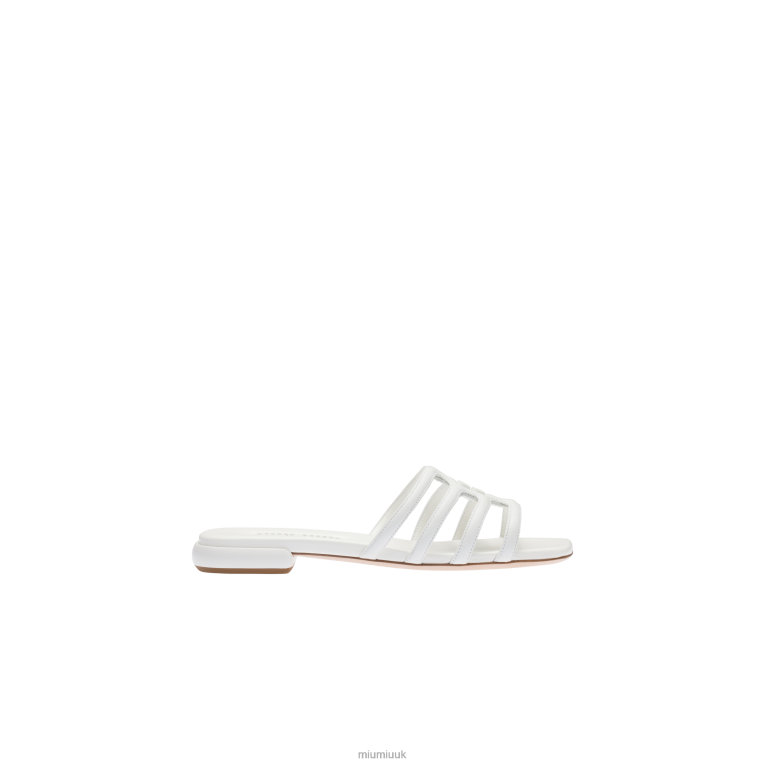 Shoes Leather Sandals Miu Miu XH28Z218 White