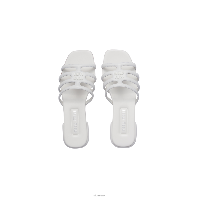 Shoes Leather Sandals Miu Miu XH28Z218 White
