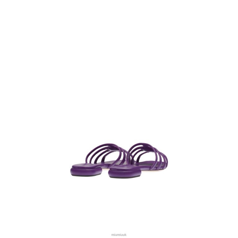 Shoes Leather Sandals Miu Miu XH28Z219 Petunia Purple