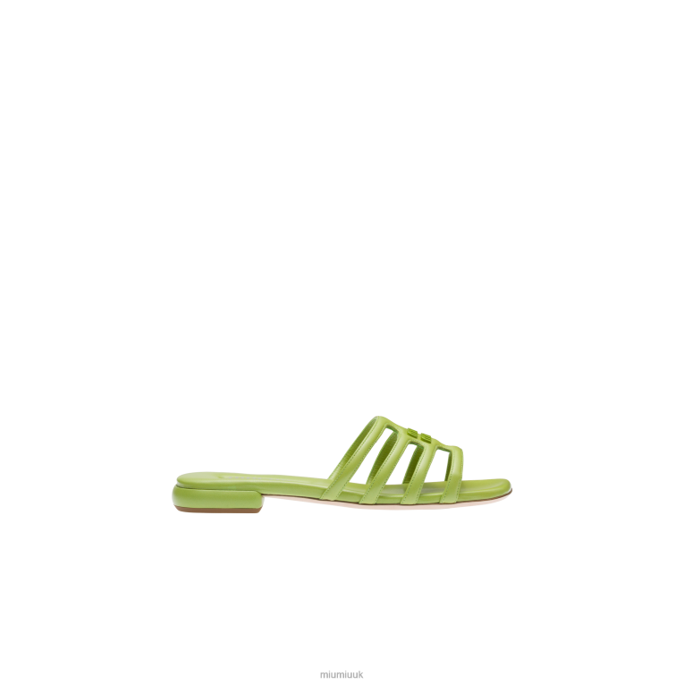 Shoes Leather Sandals Miu Miu XH28Z220 Fern Green
