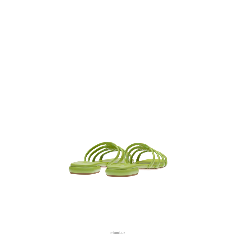Shoes Leather Sandals Miu Miu XH28Z220 Fern Green