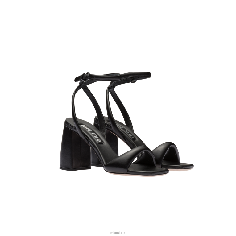 Shoes Leather Sandals Miu Miu XH28Z221 Black