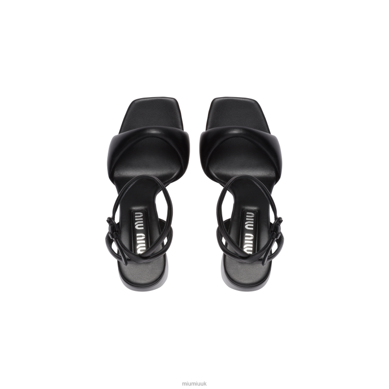 Shoes Leather Sandals Miu Miu XH28Z221 Black