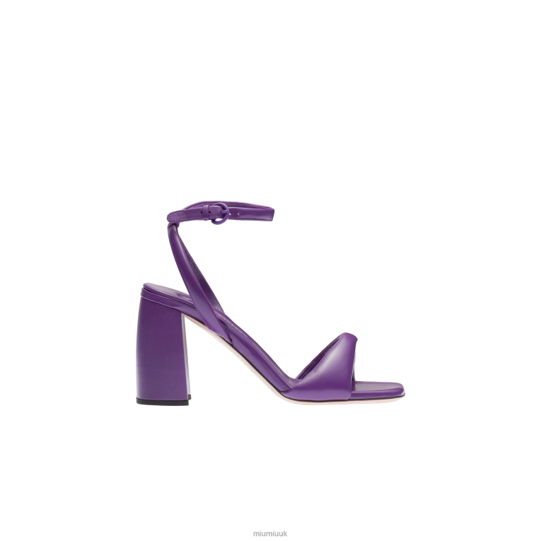 Shoes Leather Sandals Miu Miu XH28Z222 Petunia Purple