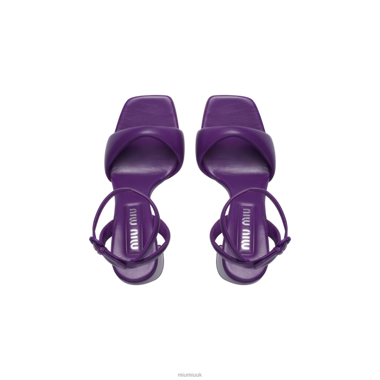 Shoes Leather Sandals Miu Miu XH28Z222 Petunia Purple