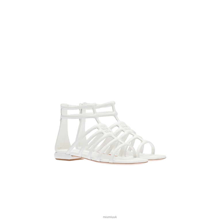 Shoes Leather Sandals Miu Miu XH28Z223 White