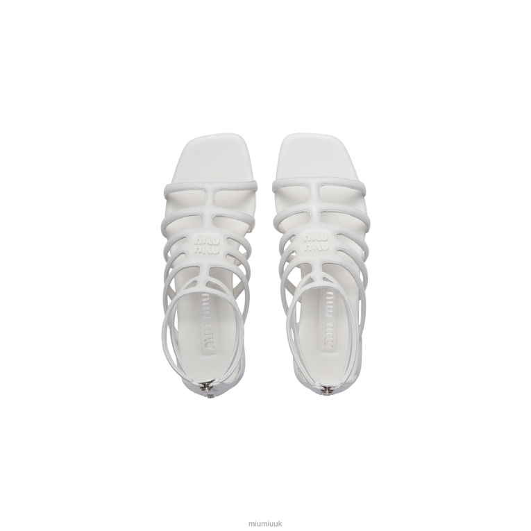 Shoes Leather Sandals Miu Miu XH28Z223 White