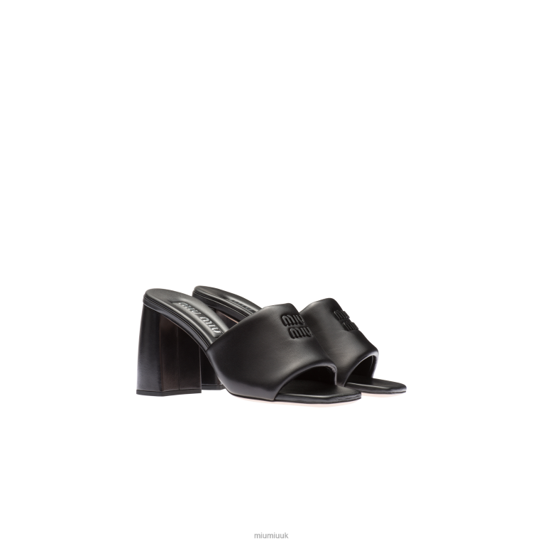 Shoes Leather Sandals Miu Miu XH28Z224 Black