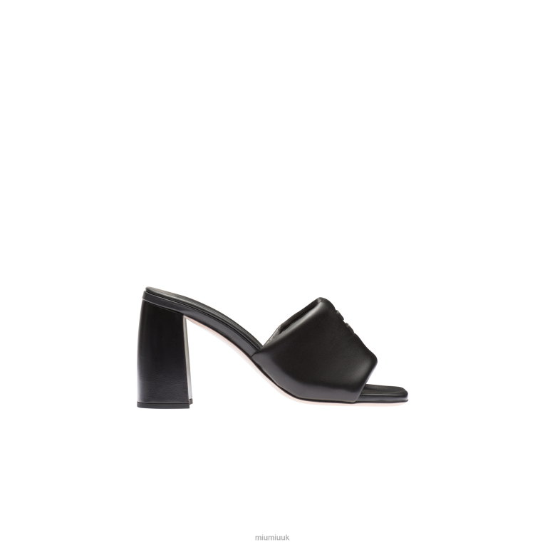 Shoes Leather Sandals Miu Miu XH28Z224 Black