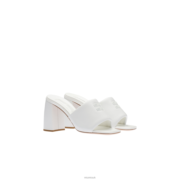 Shoes Leather Sandals Miu Miu XH28Z225 White