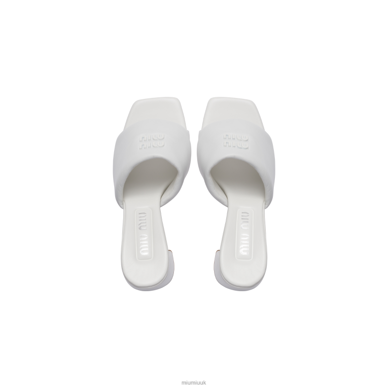 Shoes Leather Sandals Miu Miu XH28Z225 White