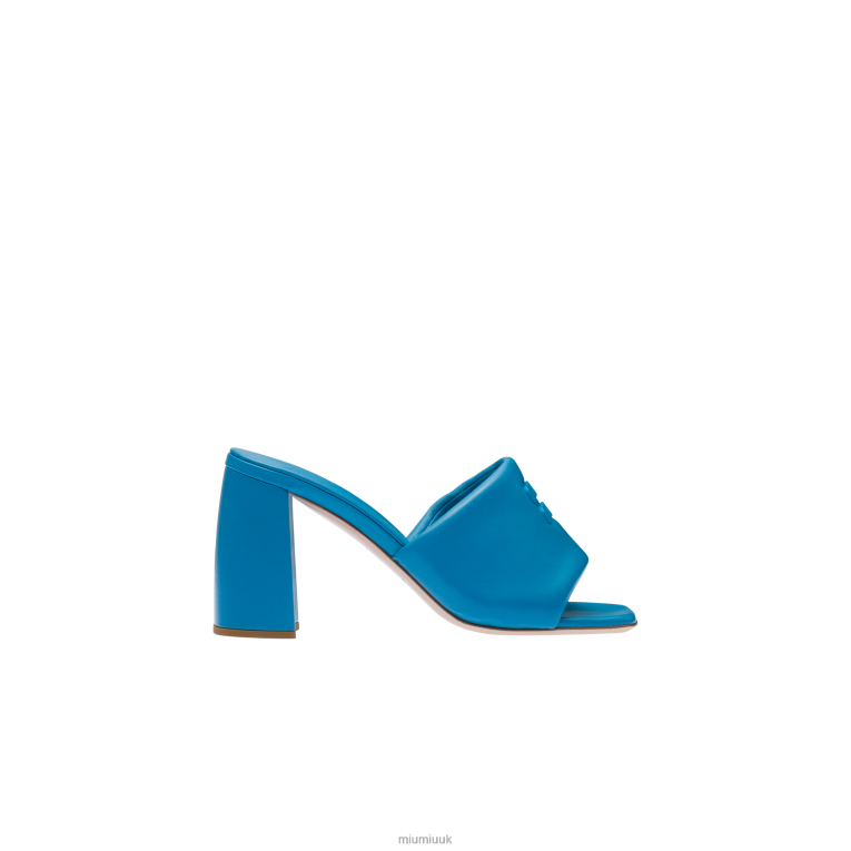 Shoes Leather Sandals Miu Miu XH28Z226 Sapphire Blue