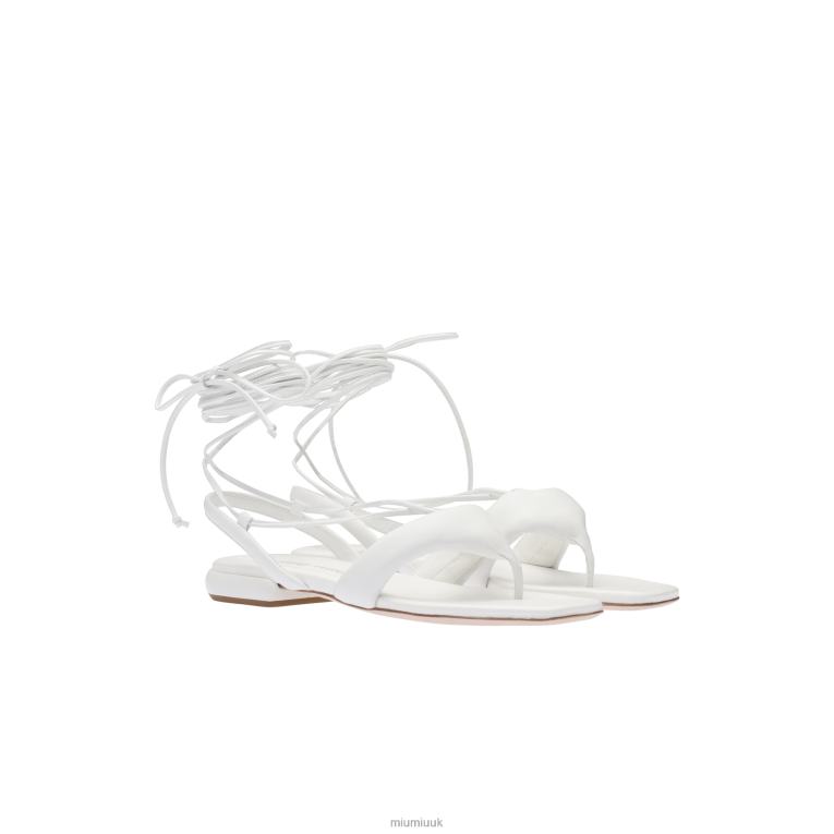 Shoes Leather Thong Sandals Miu Miu XH28Z227 White