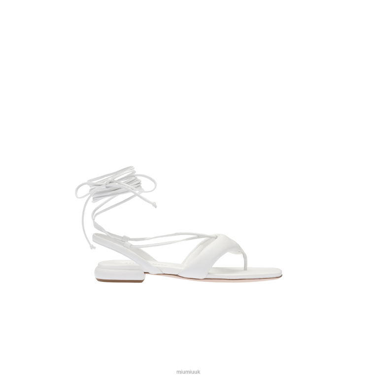 Shoes Leather Thong Sandals Miu Miu XH28Z227 White