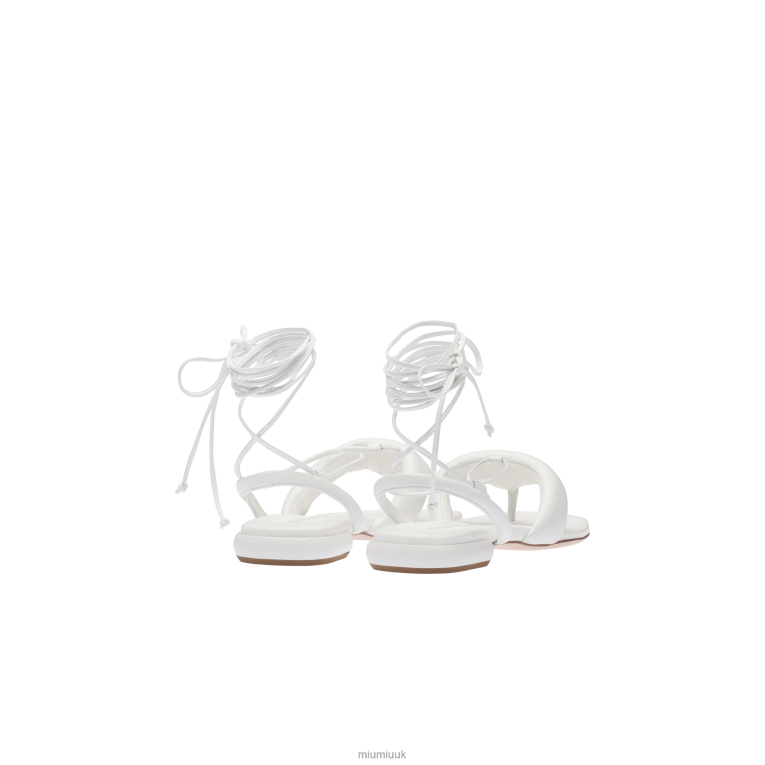 Shoes Leather Thong Sandals Miu Miu XH28Z227 White