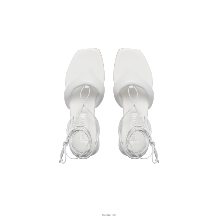 Shoes Leather Thong Sandals Miu Miu XH28Z227 White