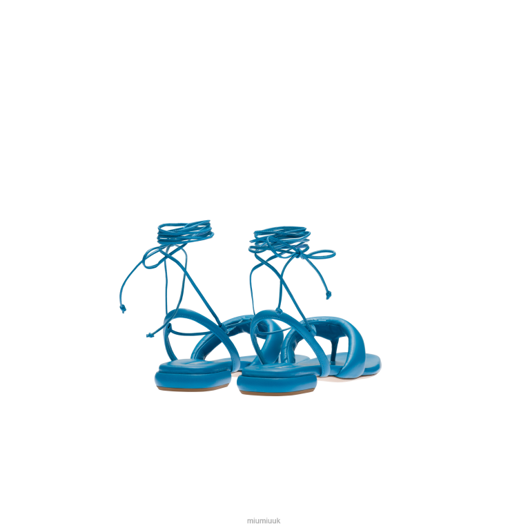 Shoes Leather Thong Sandals Miu Miu XH28Z228 Sapphire Blue