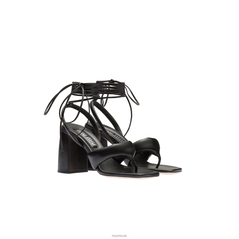 Shoes Leather Thong Sandals Miu Miu XH28Z229 Black