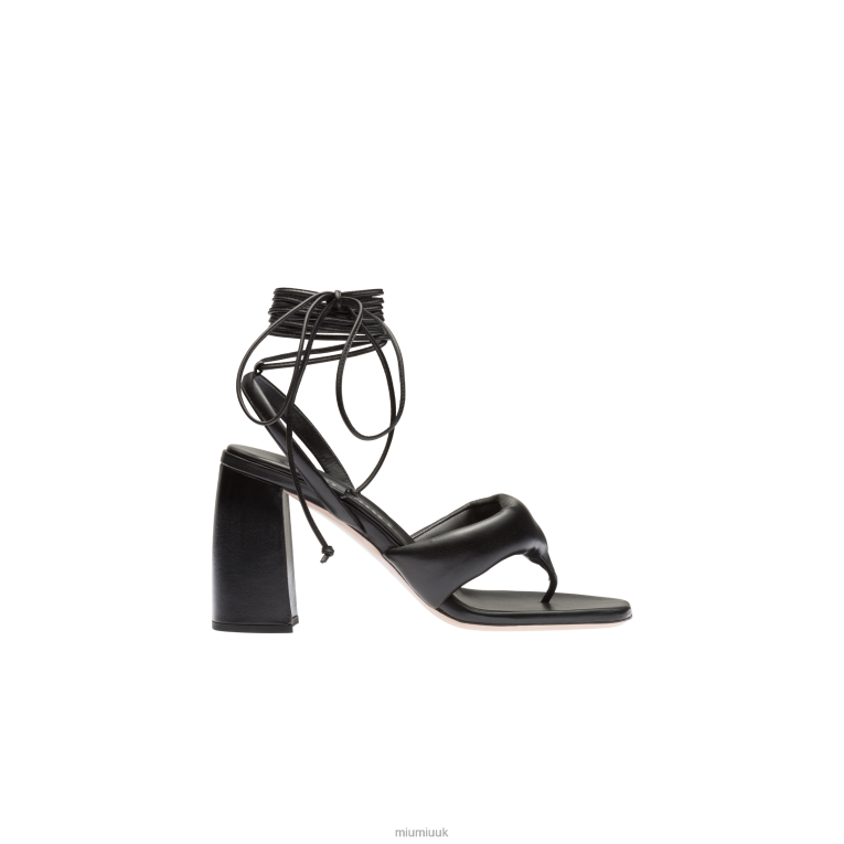 Shoes Leather Thong Sandals Miu Miu XH28Z229 Black