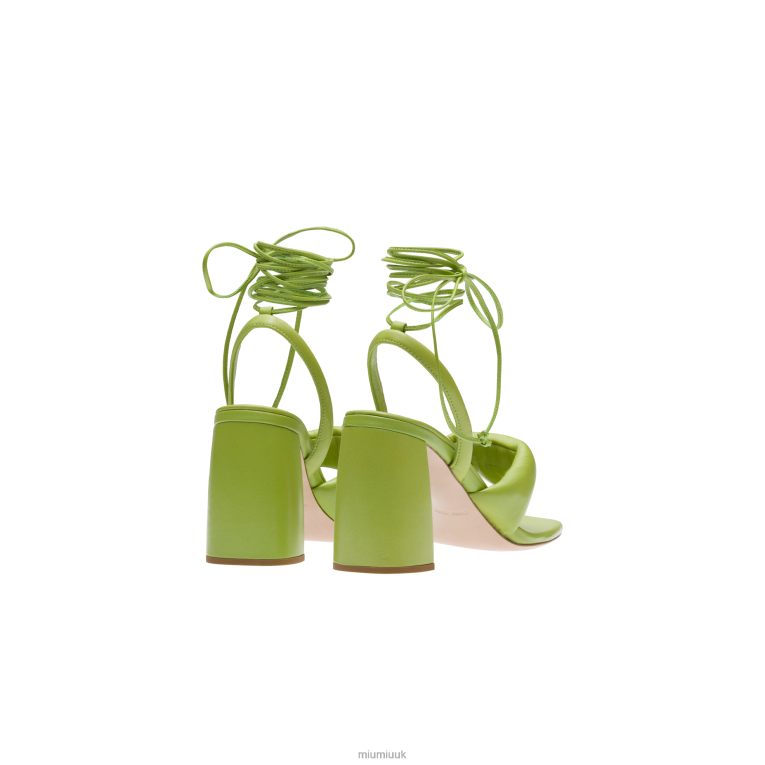 Shoes Leather Thong Sandals Miu Miu XH28Z230 Fern Green