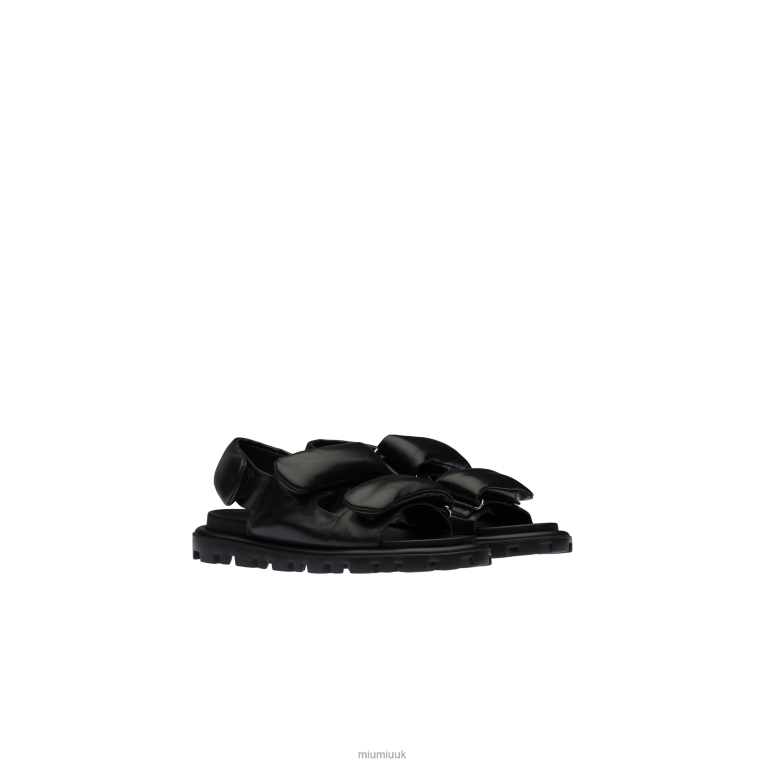 Shoes Padded Nappa Leather Sandals Miu Miu XH28Z271 Black