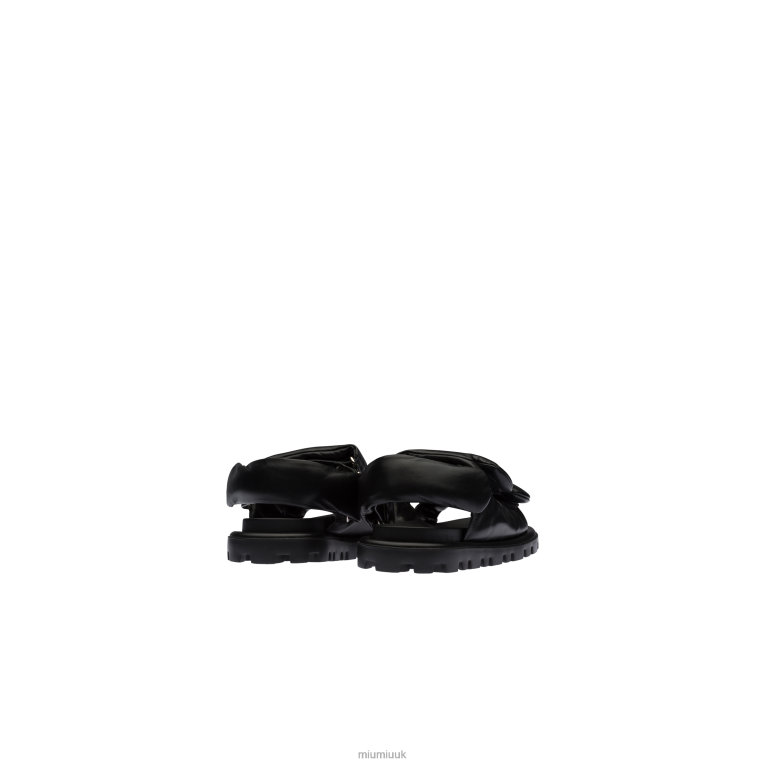 Shoes Padded Nappa Leather Sandals Miu Miu XH28Z271 Black