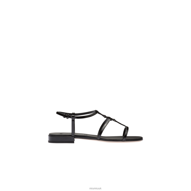 Shoes Patent Leather Sandals Miu Miu XH28Z209 Black