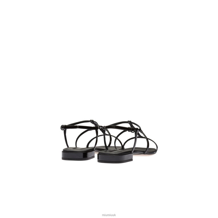 Shoes Patent Leather Sandals Miu Miu XH28Z209 Black