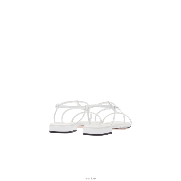 Shoes Patent Leather Sandals Miu Miu XH28Z210 White