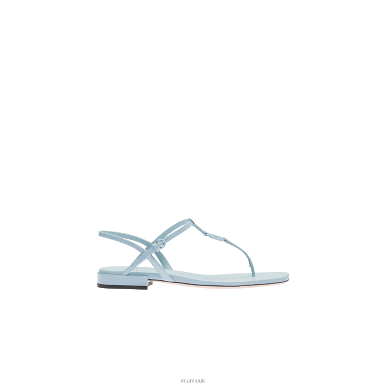 Shoes Patent Thong Sandals Miu Miu XH28Z211 Light Blue