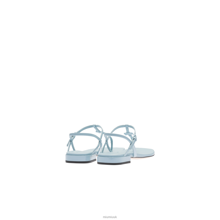 Shoes Patent Thong Sandals Miu Miu XH28Z211 Light Blue