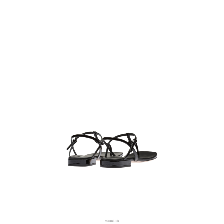 Shoes Patent Thong Sandals Miu Miu XH28Z212 Black