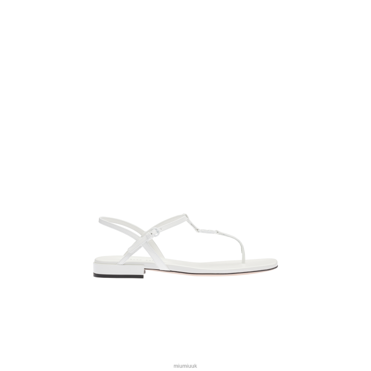 Shoes Patent Thong Sandals Miu Miu XH28Z213 White