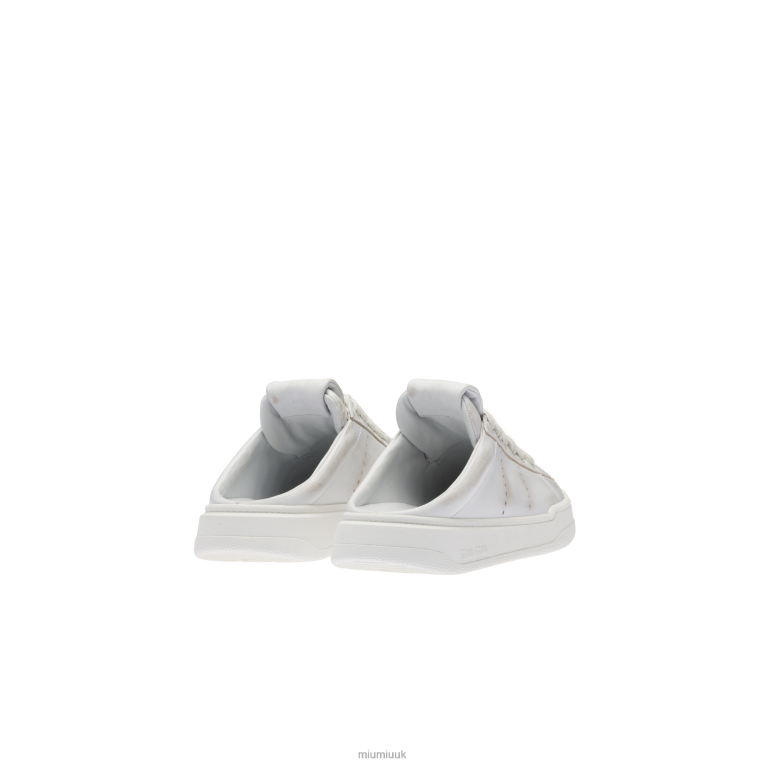 Shoes Bleached Leather Sneakers Miu Miu XH28Z290 White