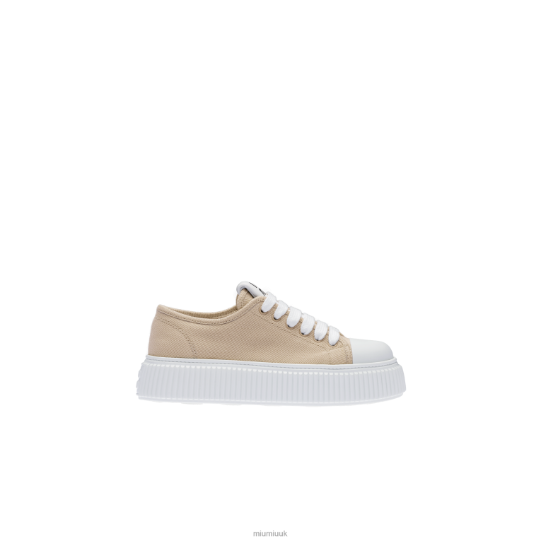 Shoes Denim Sneakers Miu Miu XH28Z296 Colonial Beige