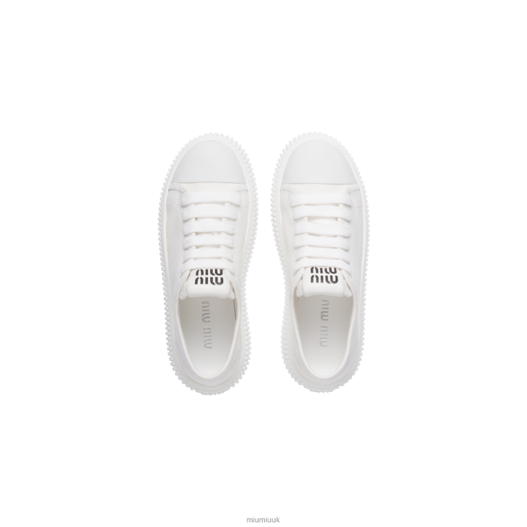 Shoes Denim Sneakers Miu Miu XH28Z297 White