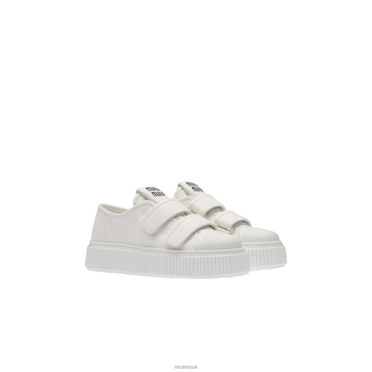Shoes Denim Sneakers Miu Miu XH28Z298 White
