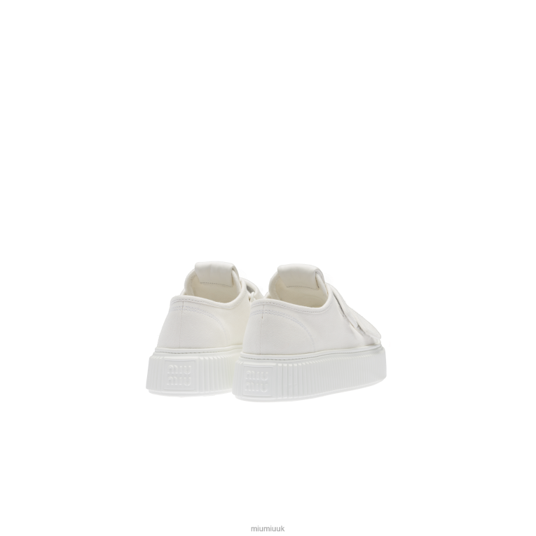 Shoes Denim Sneakers Miu Miu XH28Z298 White